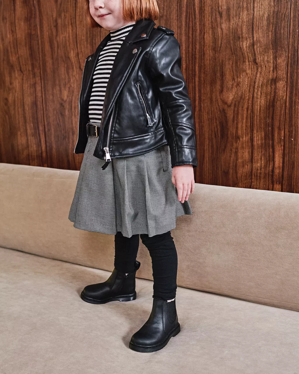 DR MARTENS Toddler 2976 Leonore Faux Fur Lined Chelsea Boots