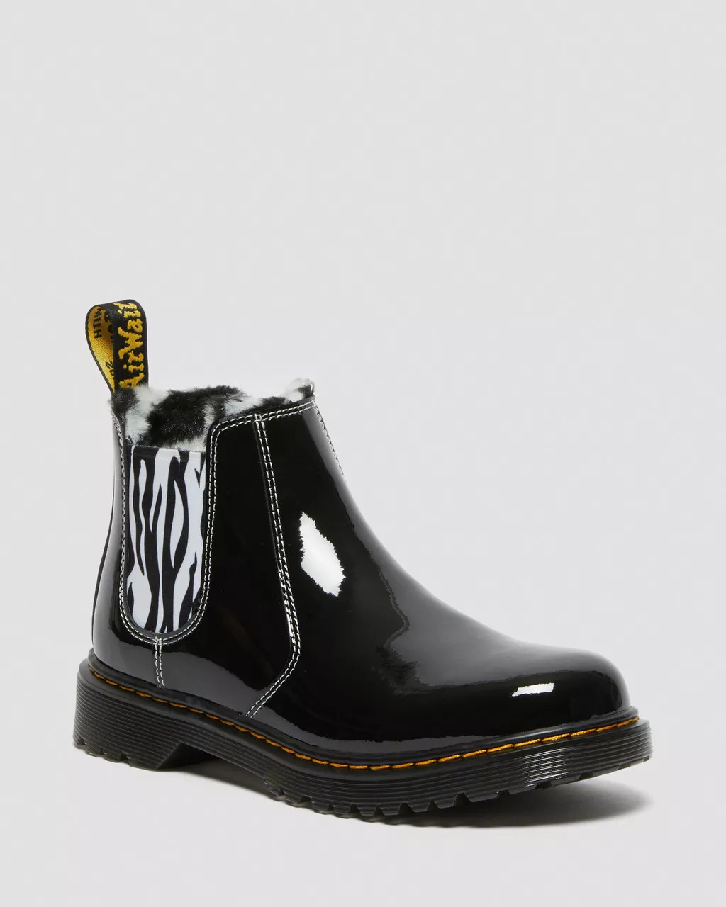 DR MARTENS Junior 2976 Leonore Patent Leather Chelsea Boots