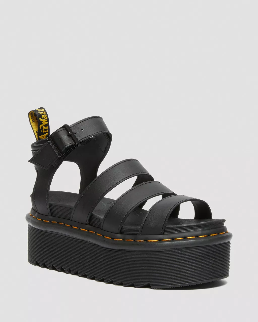DR MARTENS Blaire Quad Hydro Leather Platform Gladiator Sandals