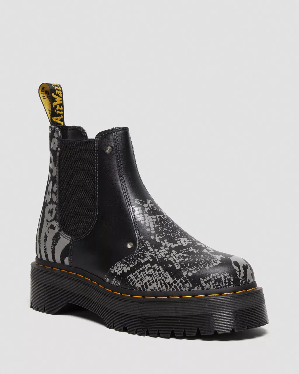DR MARTENS 2976 Quad Platform Animal Print Boots