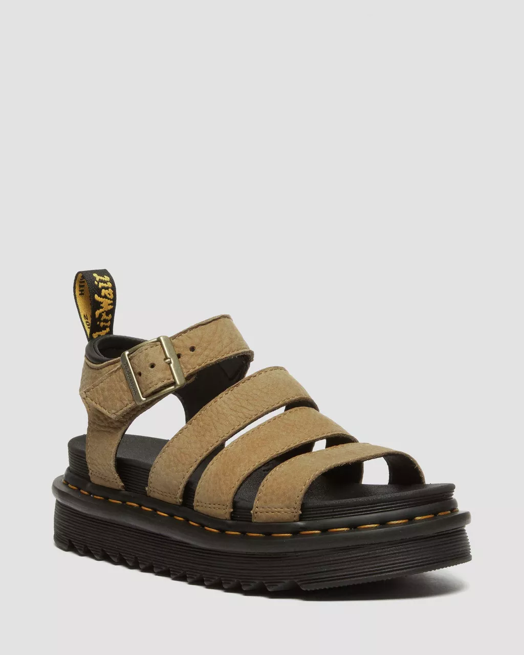 DR MARTENS Blaire Tumbled Nubuck Leather Sandals