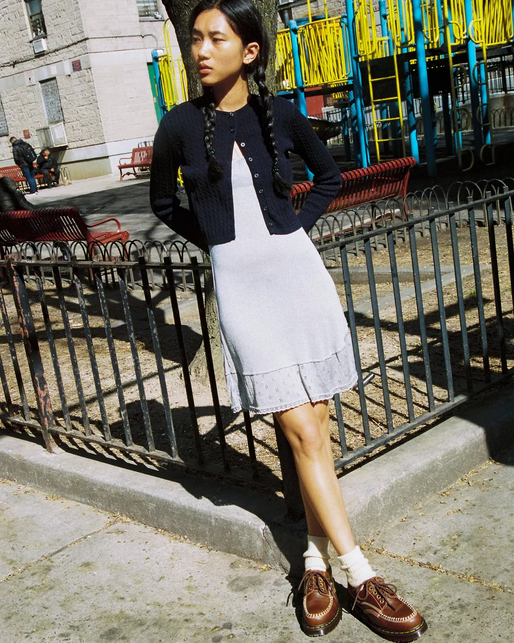 DR MARTENS Lowell Leather Moc Toe Shoes