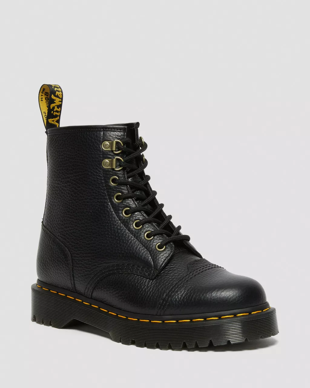 DR MARTENS 1460 Bex Faux Fur-Lined Leather Lace Up Boots