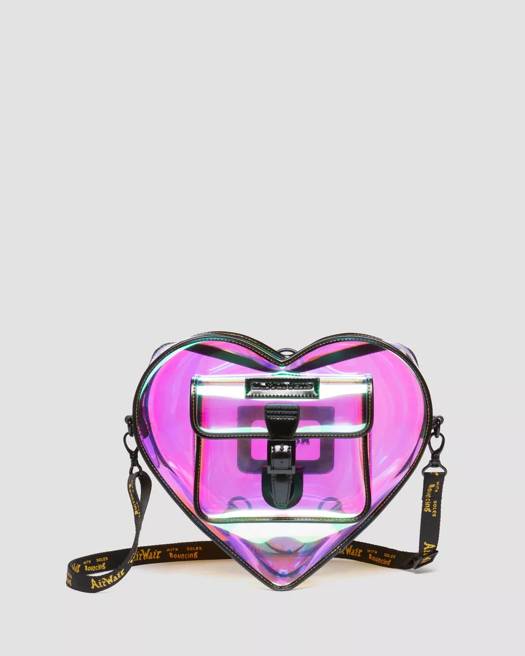 DR MARTENS Iridescent PU Heart Shaped Bag