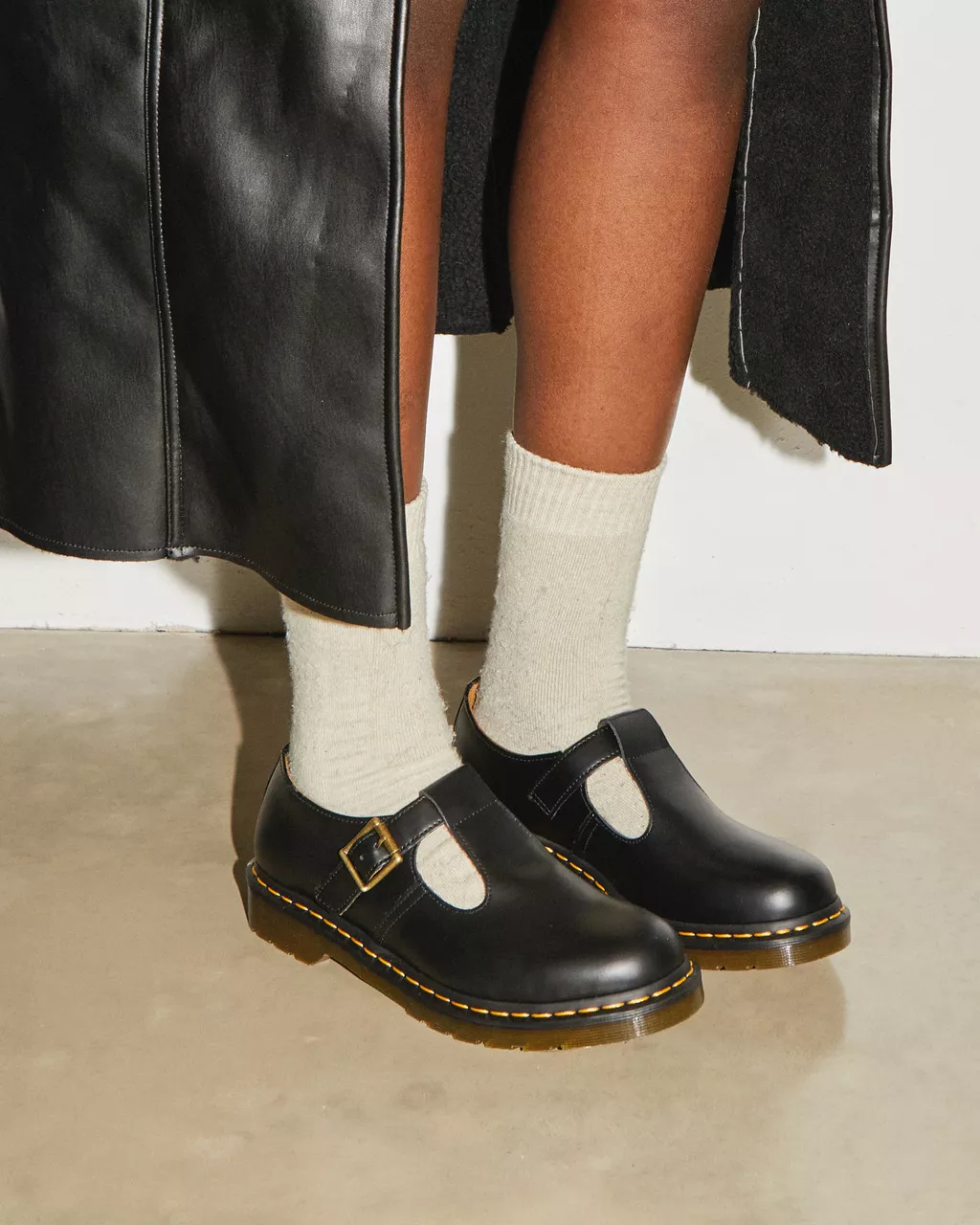 DR MARTENS Polley Smooth Leather Mary Jane Shoes