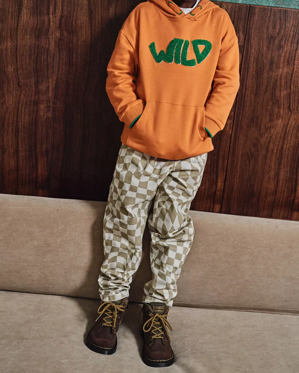 DR MARTENS Junior Raffe Leather & Suede Boots