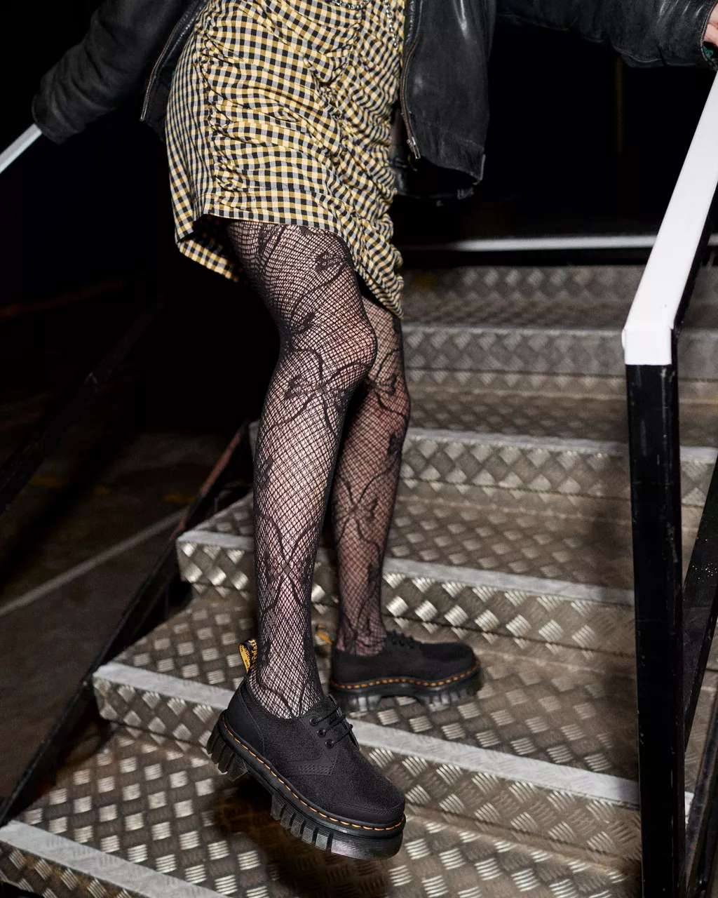 DR MARTENS Audrick Poly & Leather Platform Shoes