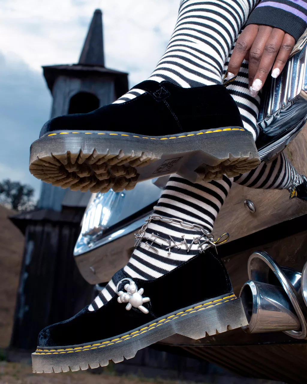 DR MARTENS ADDINA BEX HEAVEN BY MARC JACOBS VELVET SHOES