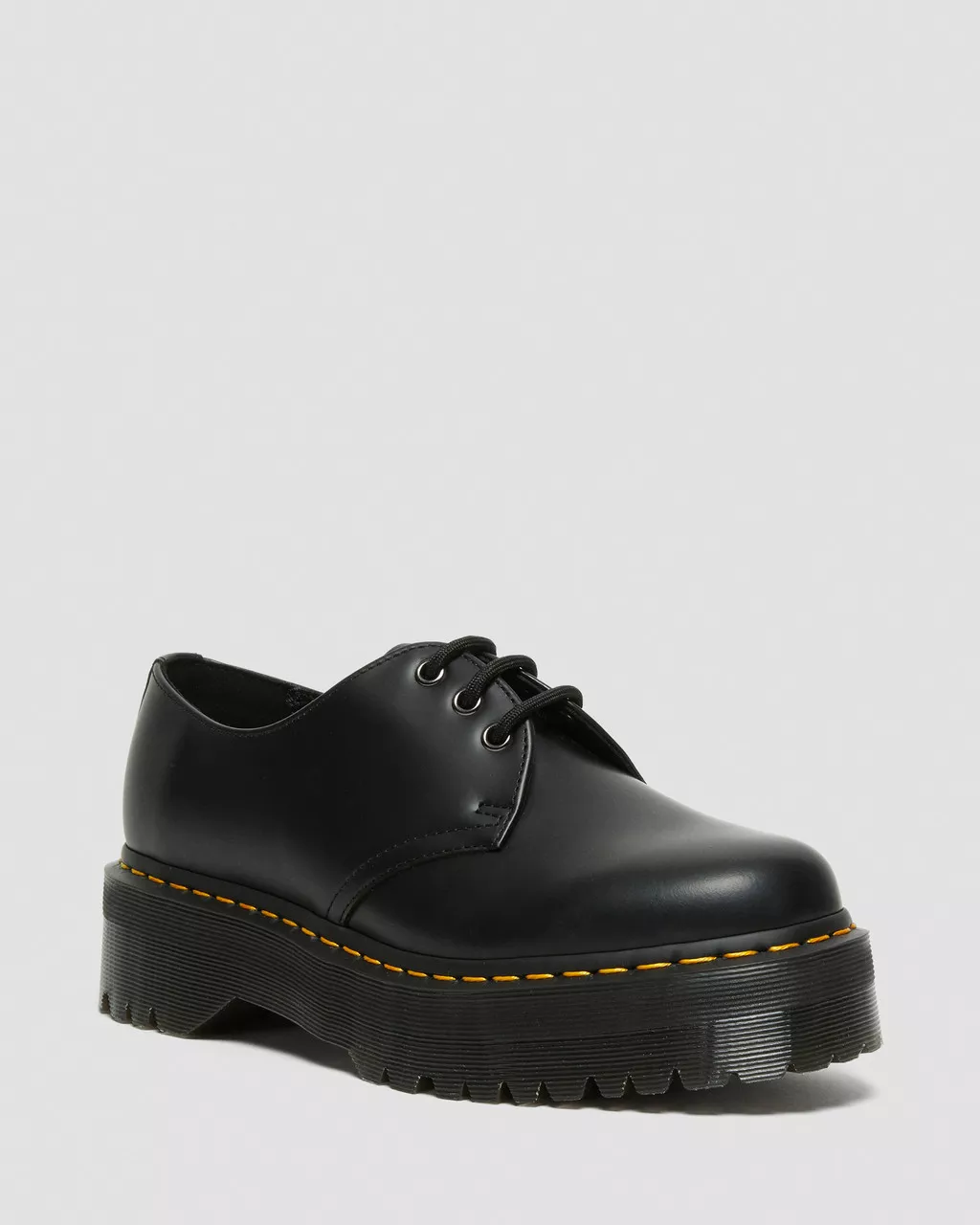 DR MARTENS 1461 Quad Smooth Leather Platform Shoes