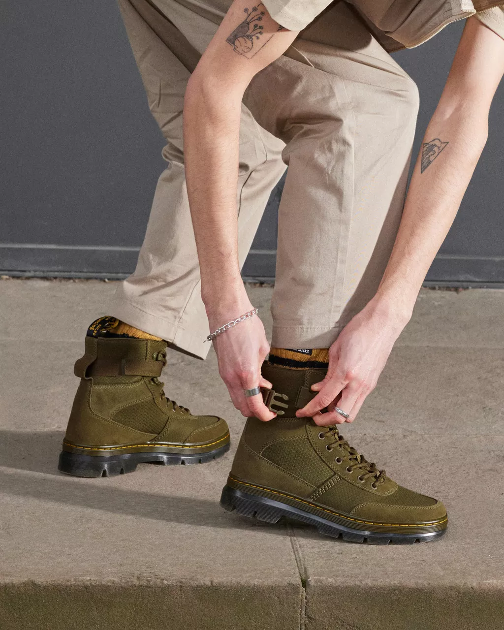 DR MARTENS Combs Tech Suede & Nylon Utility Boots