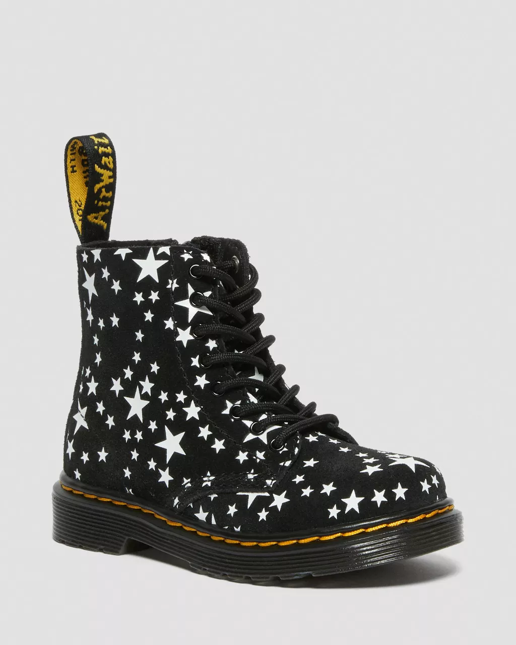 DR MARTENS Toddler 1460 Pascal Star Suede Lace Up Boots