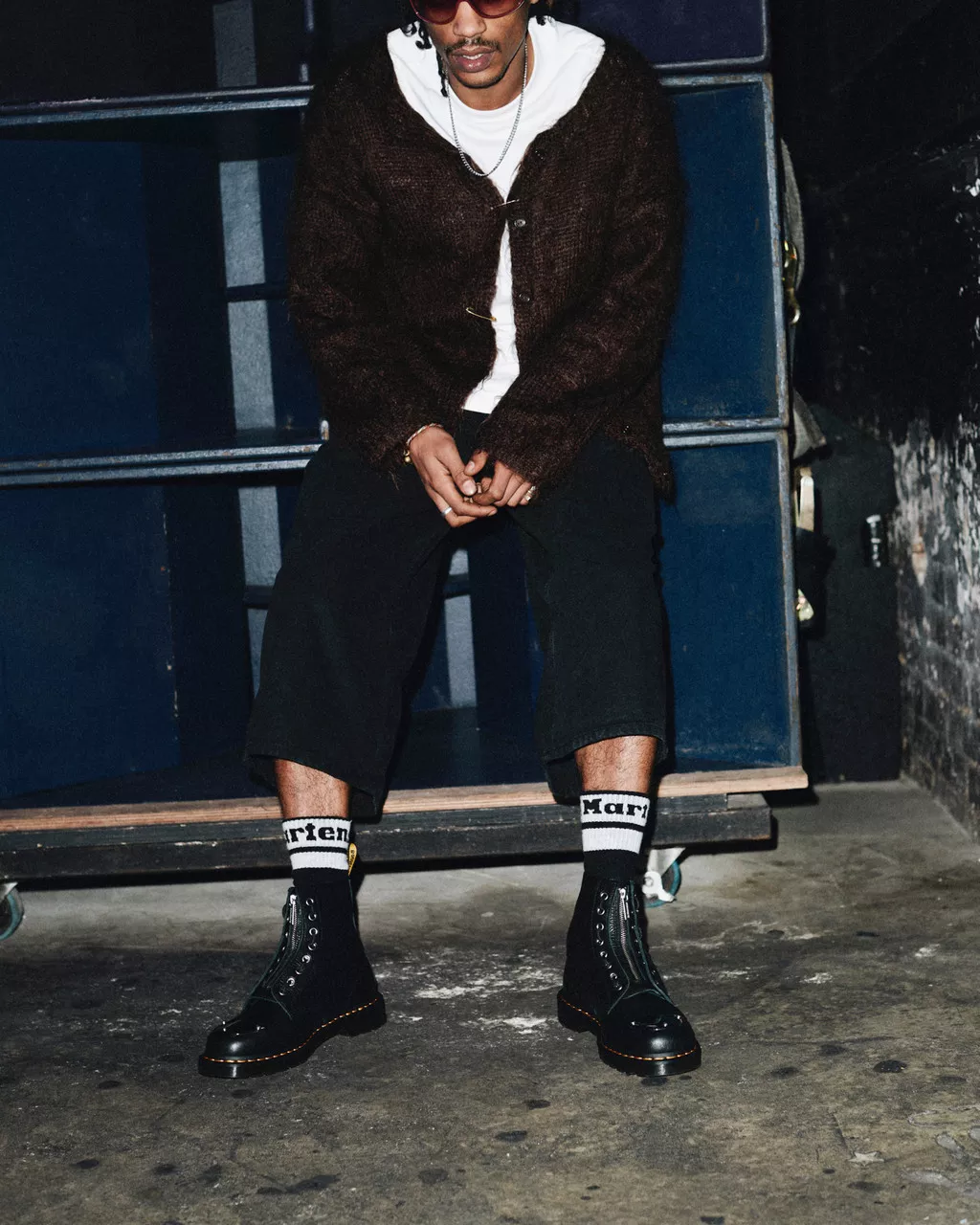 DR MARTENS 1460 Toe Plate Lunar Leather Jungle Zip Boots