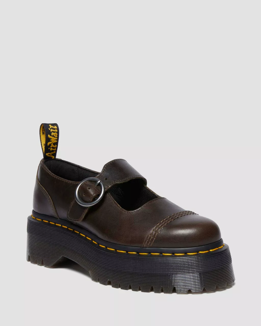 DR MARTENS Addina Orleans Leather Platform Shoes