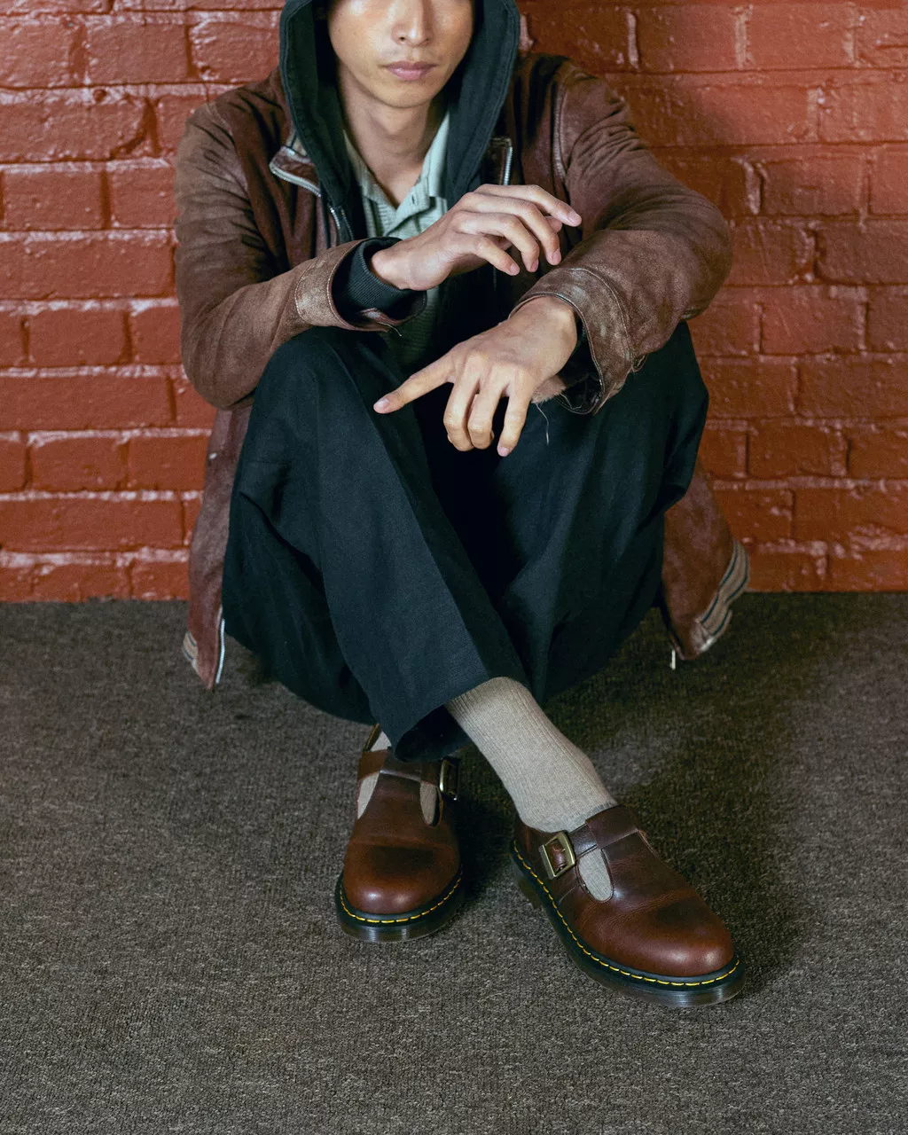 DR MARTENS T-Bar Regency Leather Mary Jane Shoes