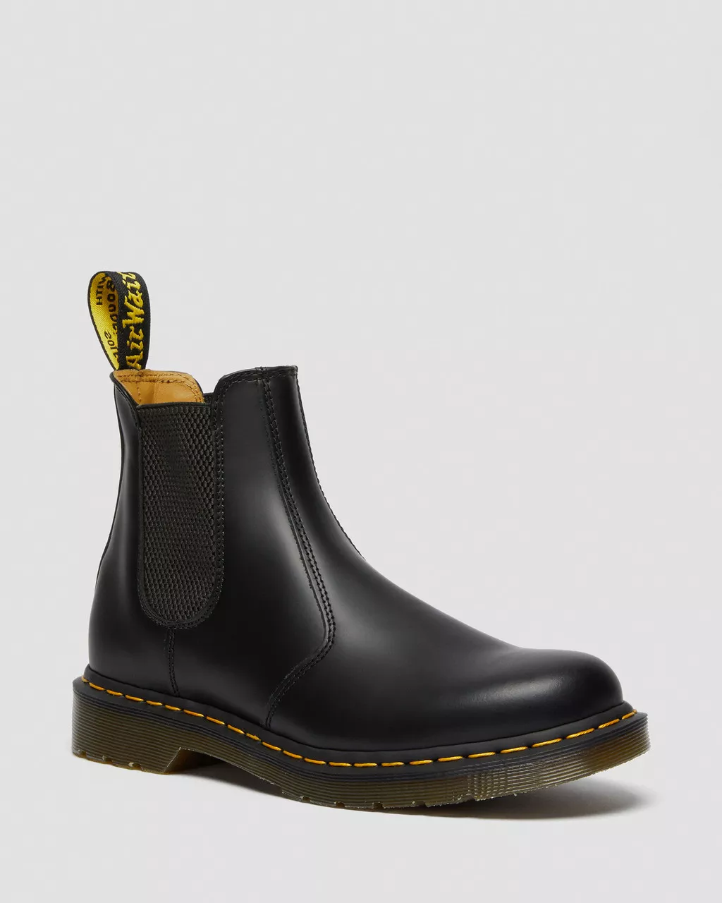 DR MARTENS 2976 Yellow Stitch Smooth Leather Chelsea Boots