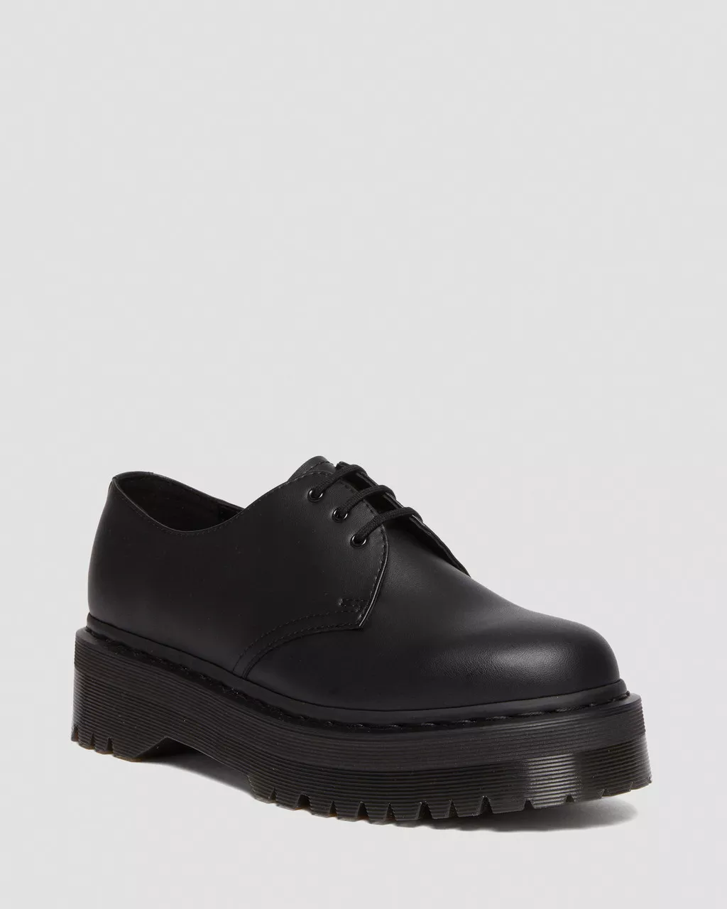 DR MARTENS 1461 Felix Quad Mono Vegan Platform Shoes