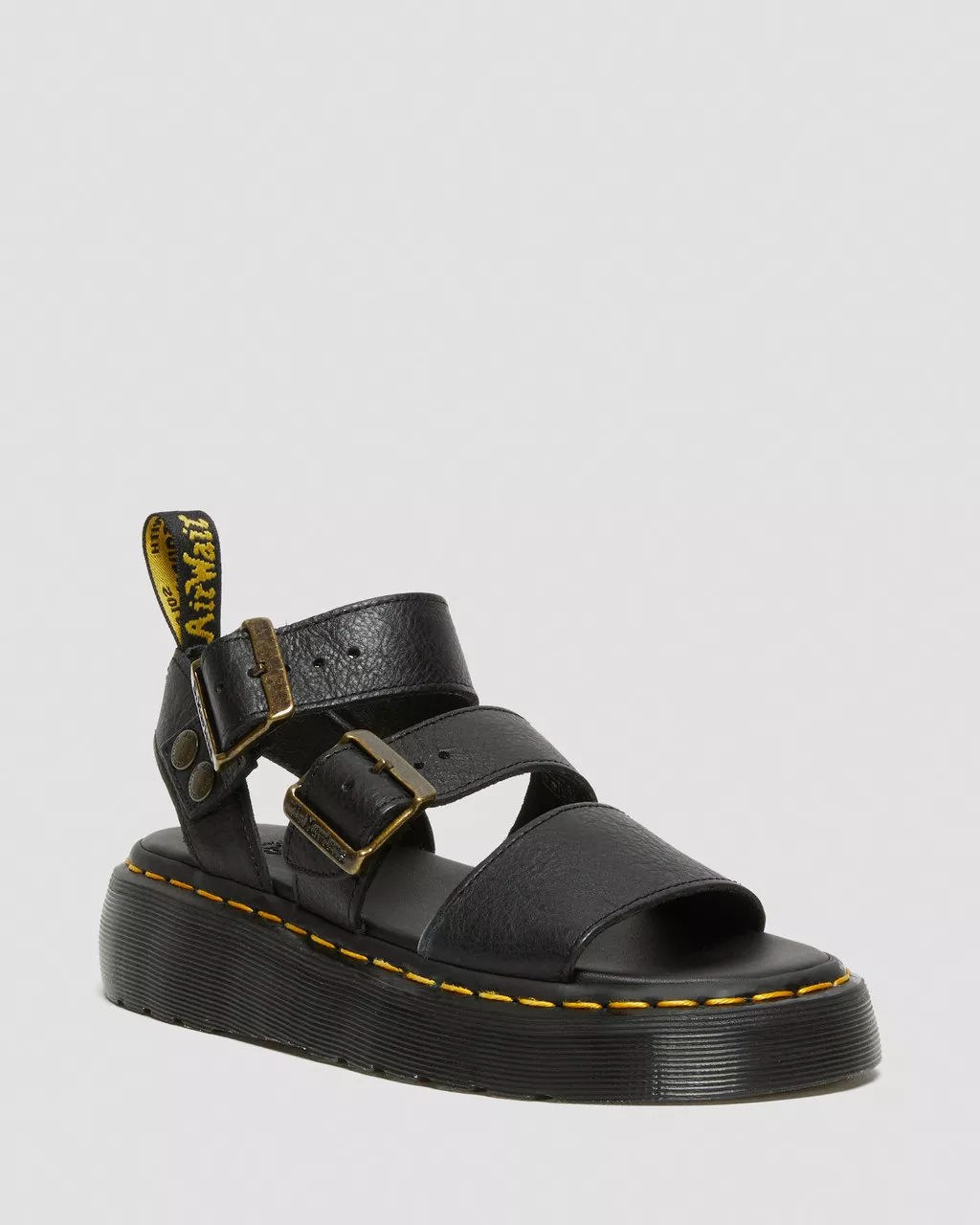 DR MARTENS Gryphon Quad Leather Platform Sandals