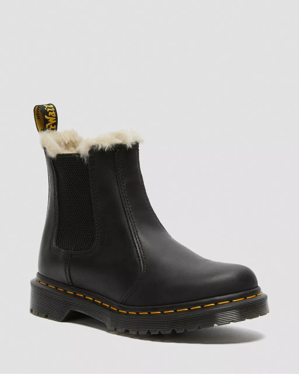 DR MARTENS 2976 Leonore Faux Fur Lined Burnished Chelsea Boots