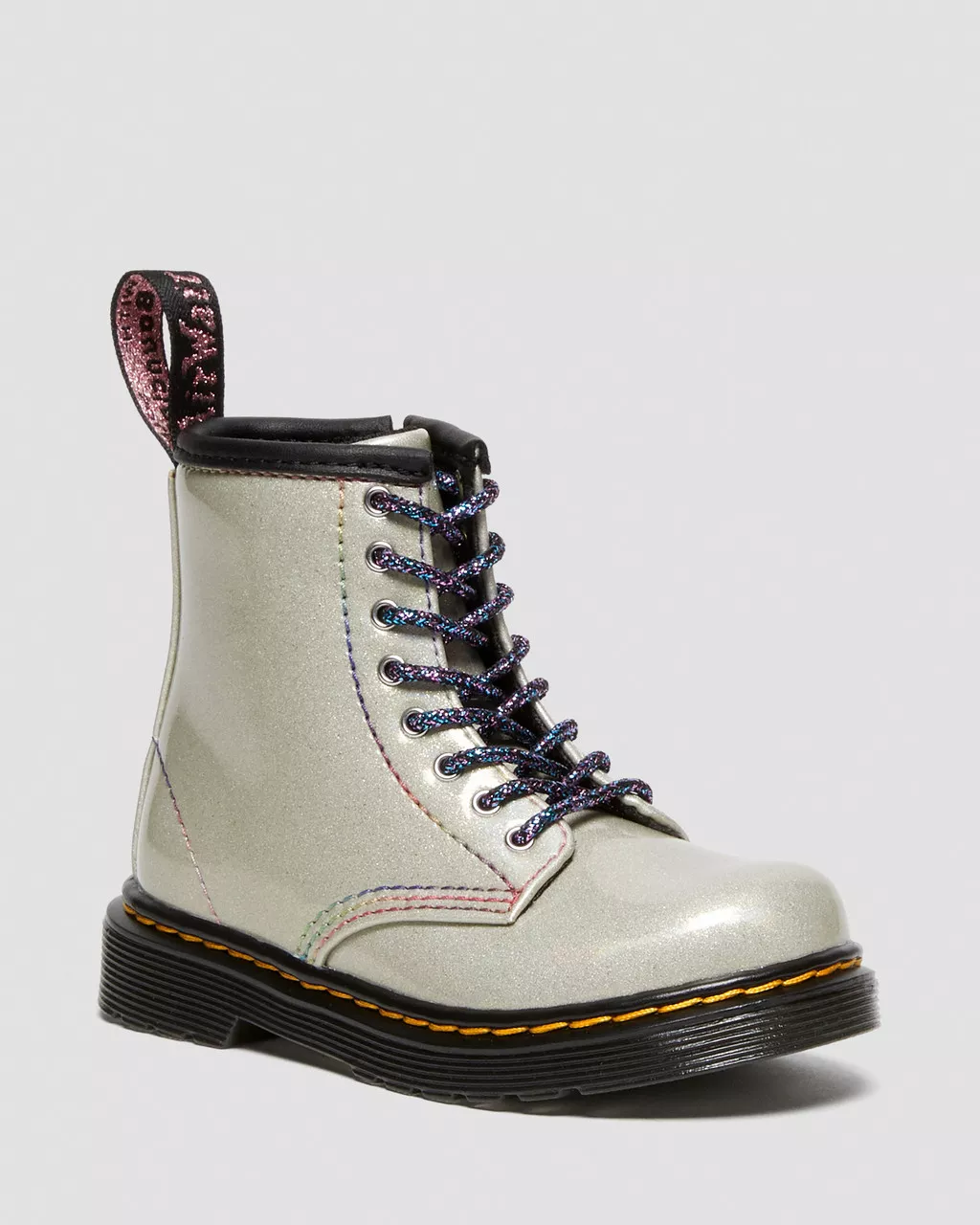 DR MARTENS Toddler 1460 Sparkle Rays Lace Up Boots