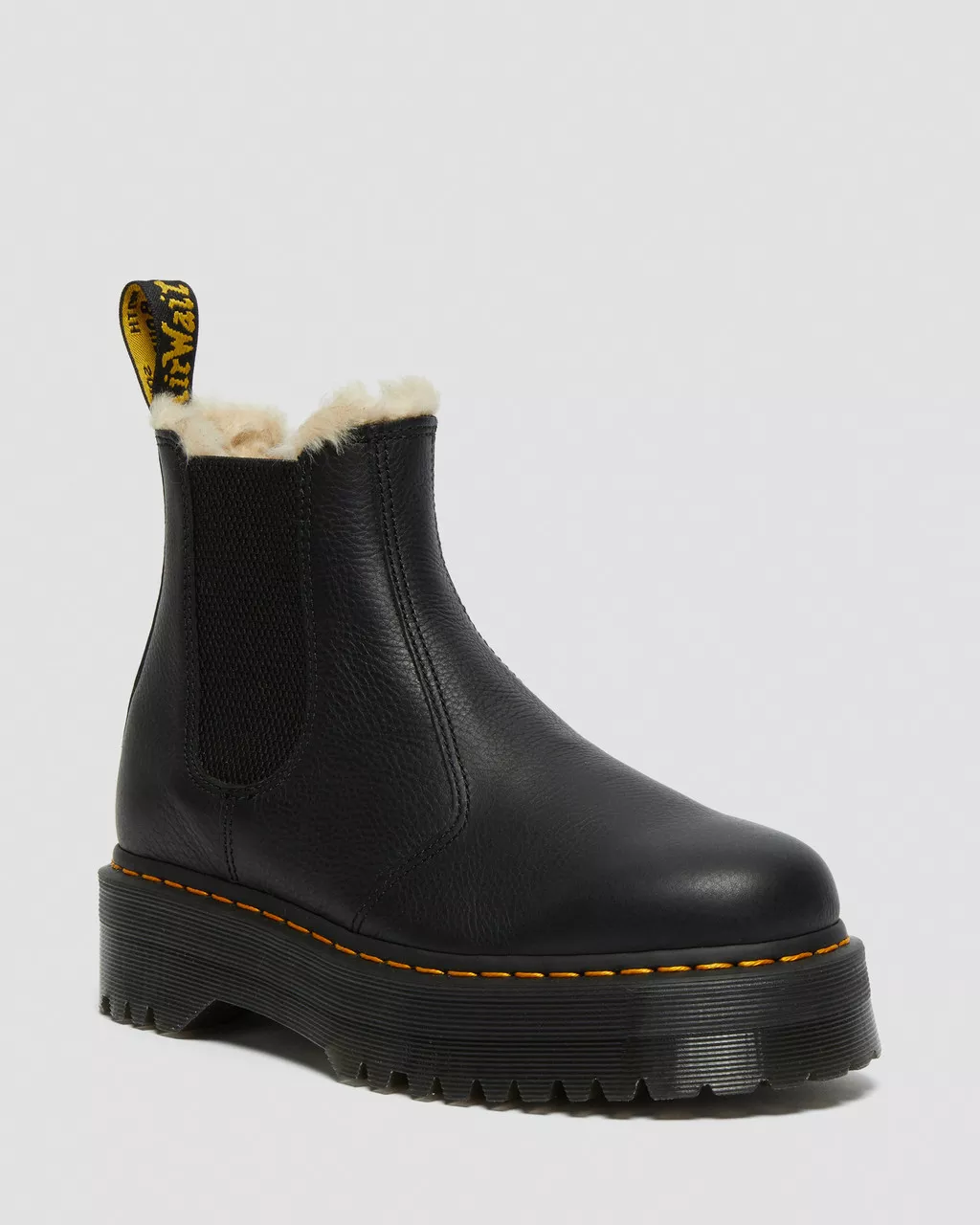 DR MARTENS 2976 Quad Fur Lined Platform Chelsea Boots