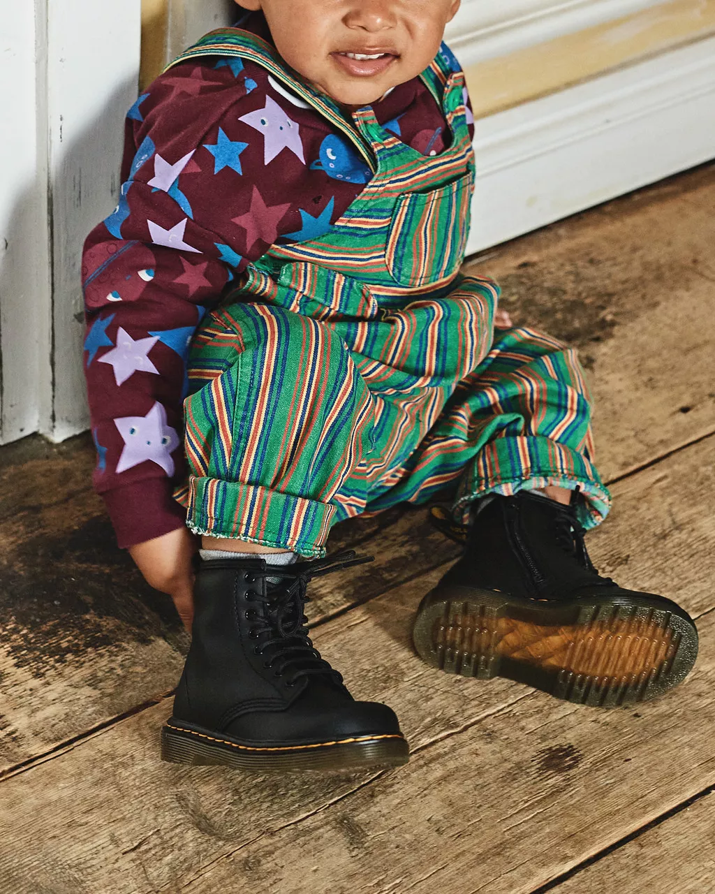 DR MARTENS Toddler 1460 Softy T Leather Lace Up Boots