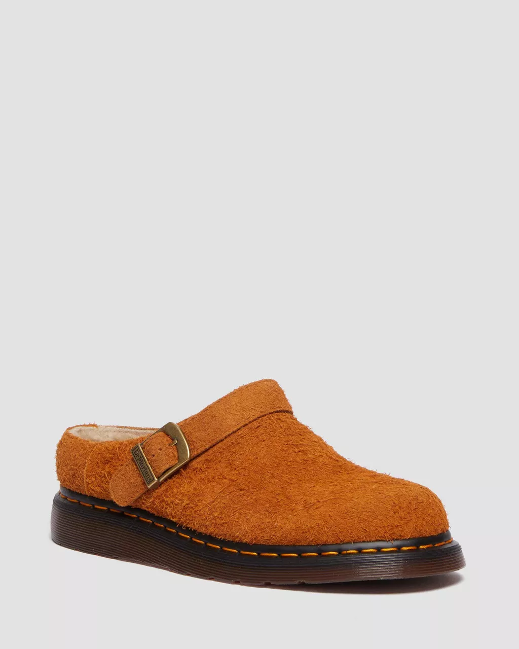 DR MARTENS Isham Faux Shearling Lined Suede Mules