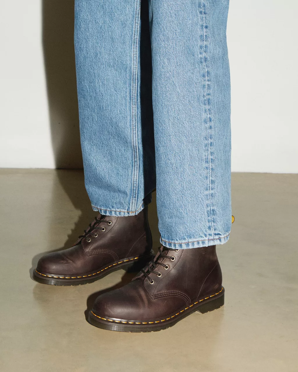DR MARTENS 101 Crazy Horse Leather Ankle Boots