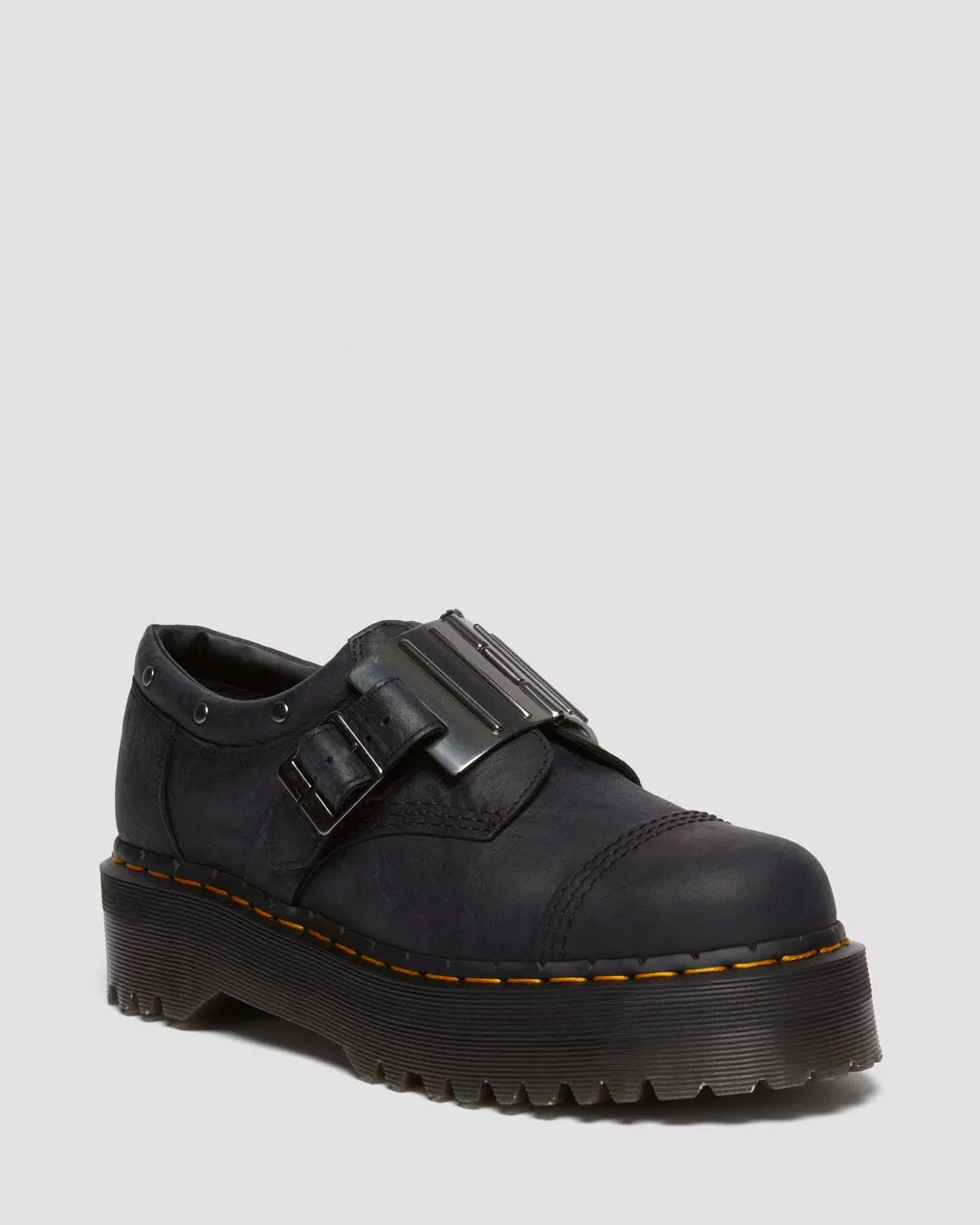 DR MARTENS 8053 Quad Hinge Buckle Leather Shoes