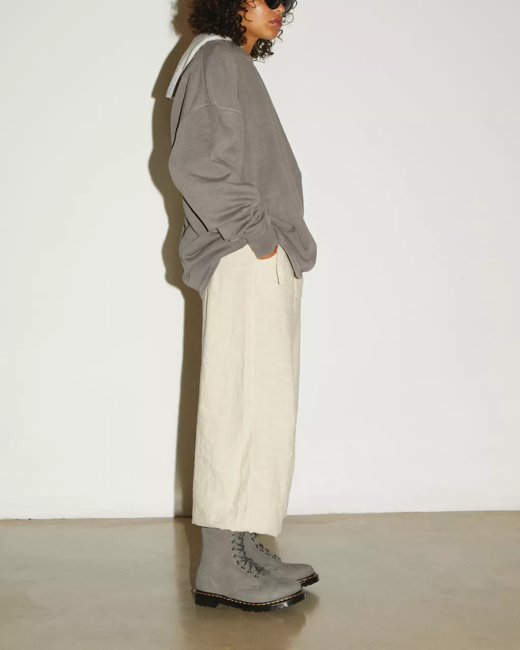 DR MARTENS 1460 Serena Faux Fur Lined Nubuck Lace Up Boots