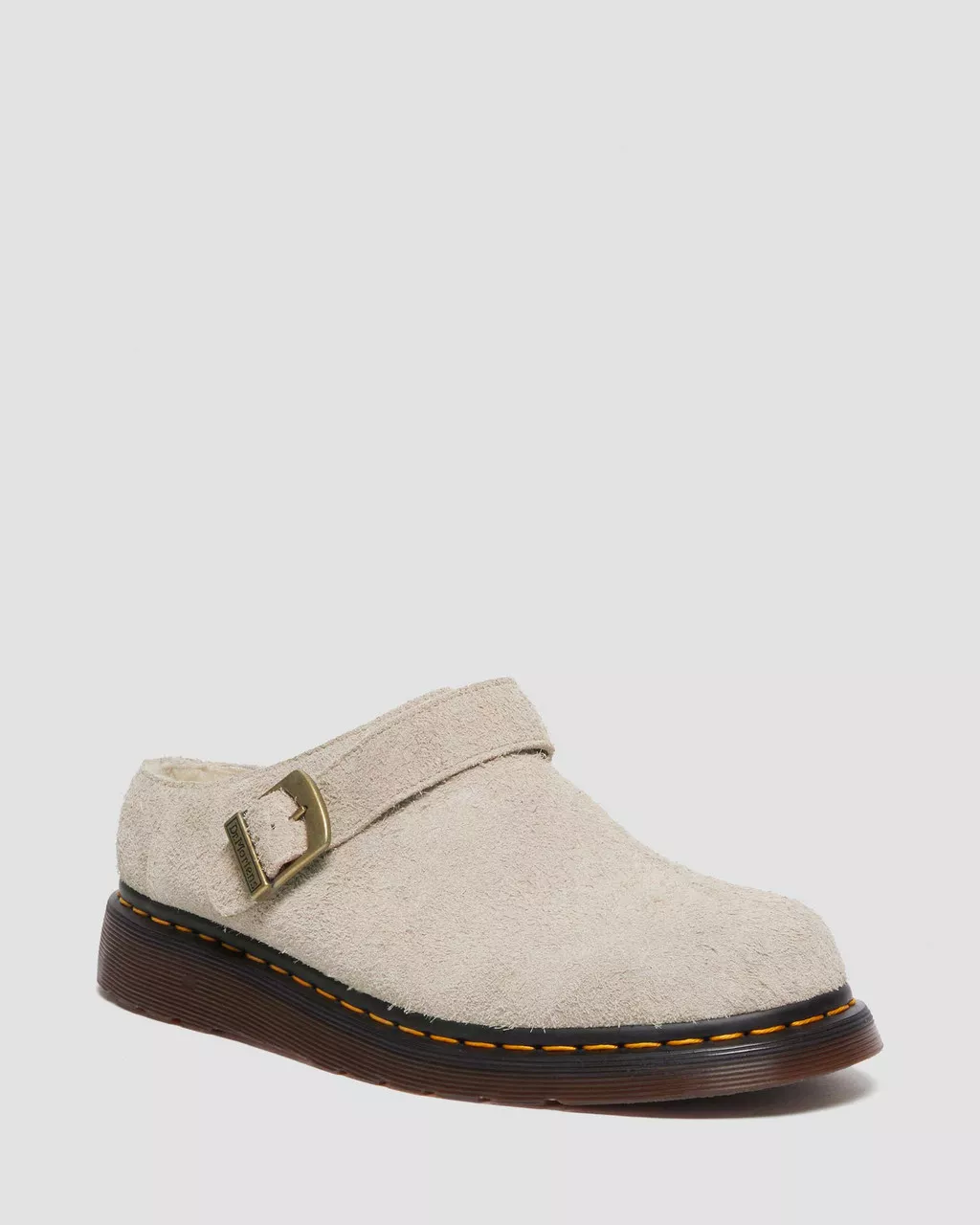 DR MARTENS Isham Faux Shearling Lined Suede Mules