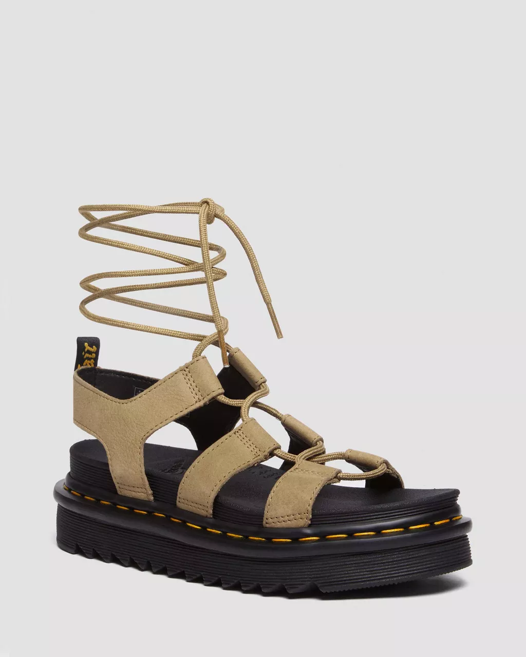 DR MARTENS Nartilla Tumbled Nubuck Leather Gladiator Sandals