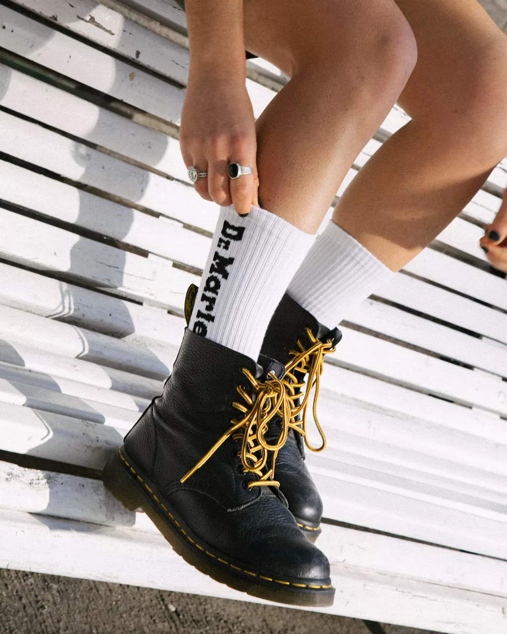 DR MARTENS 1460 Pascal Virginia Leather Lace Up Boots