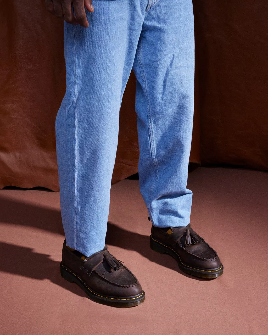 DR MARTENS Adrian Crazy Horse Leather Tassel Loafers