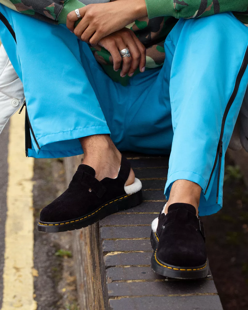 DR MARTENS Jorge Made in England Shearling Mule