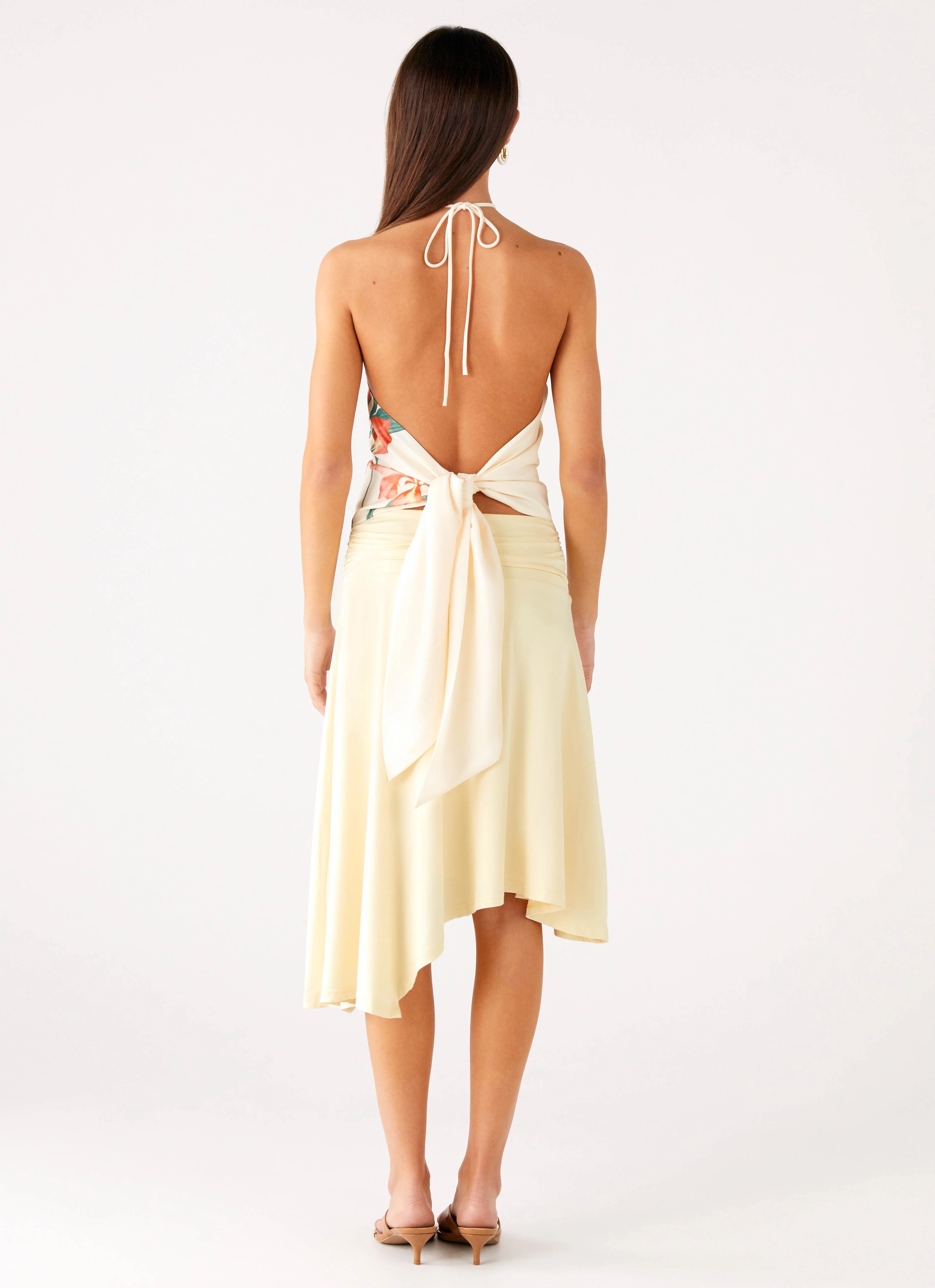 Loreta Beaded Tie Back Top - Siena Floral