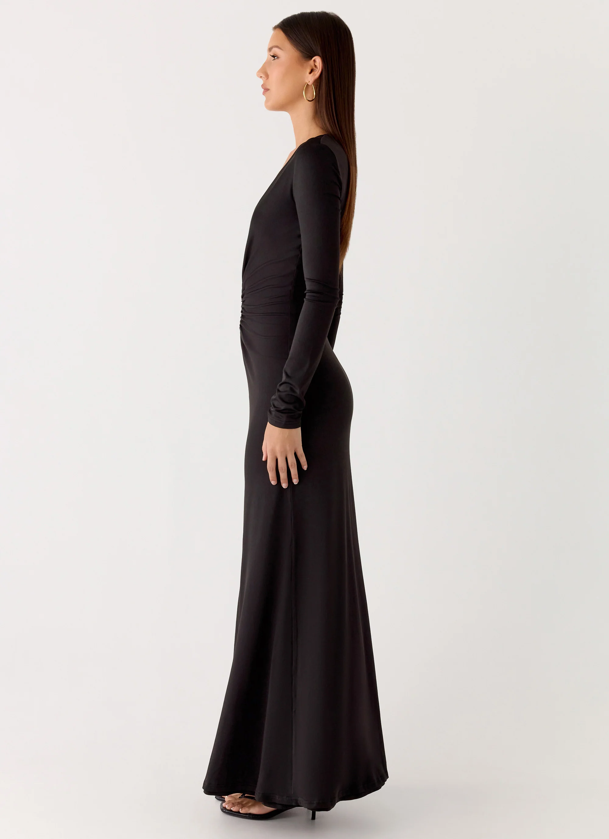 Palm Haze Maxi Dress - Black