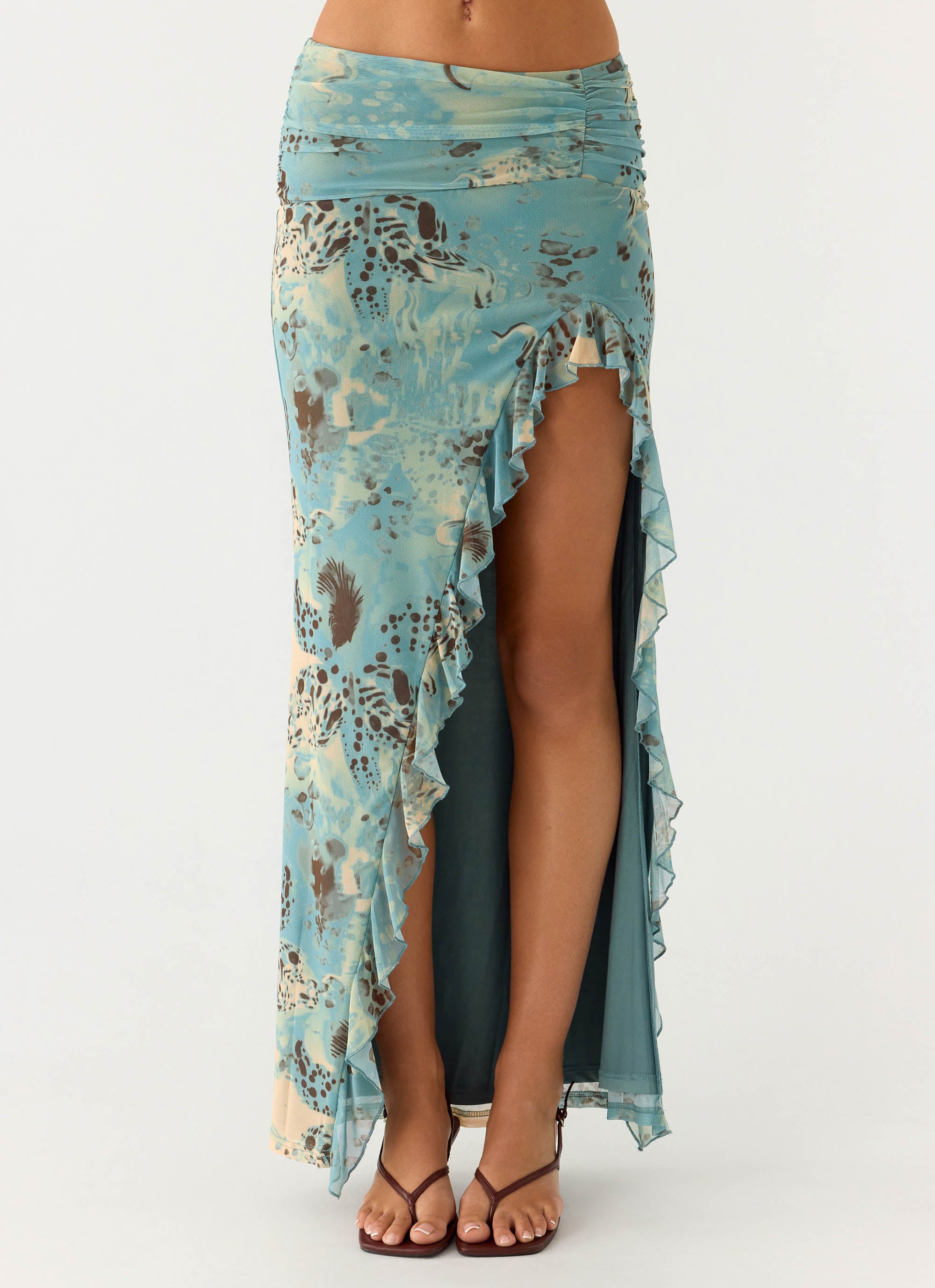 Lloyd Maxi Skirt - Aqua Blur