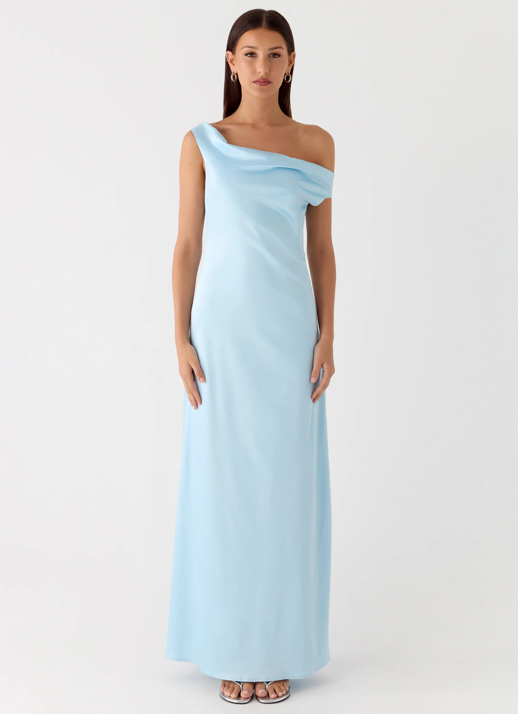 Palm Royal Maxi Dress - Ice Blue