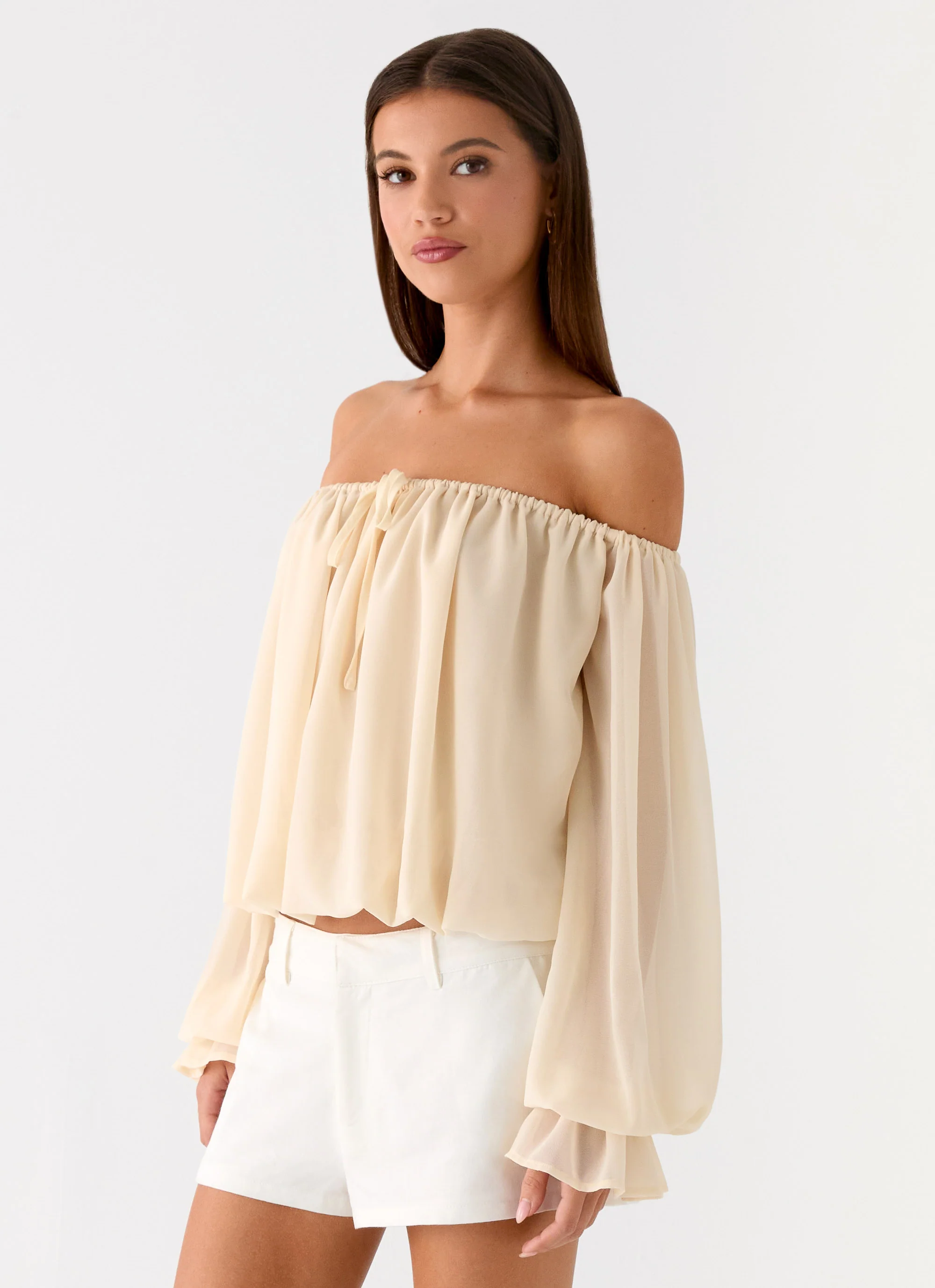 Sandali Off Shoulder Top - Cream