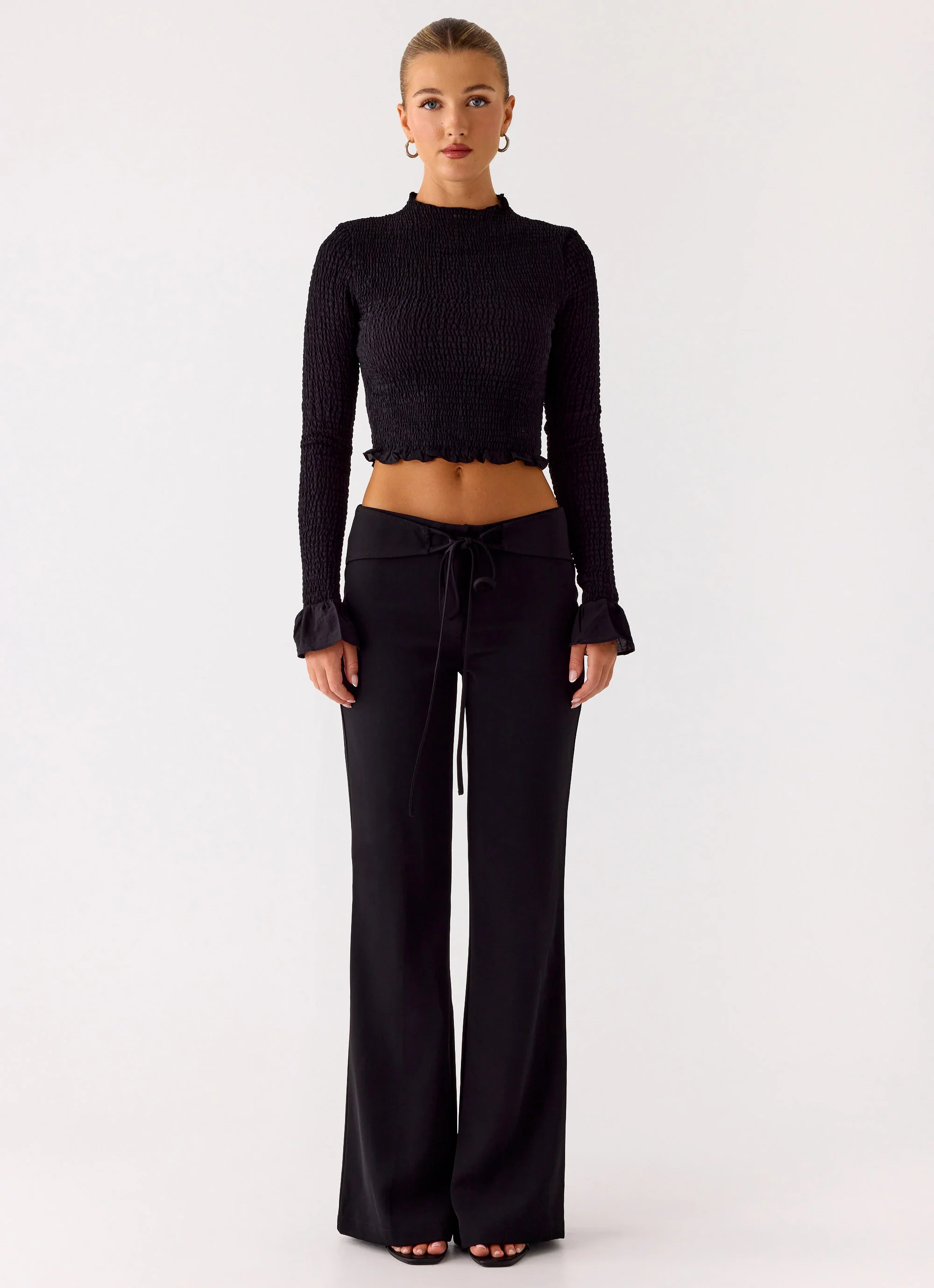 Connie Long Sleeve Top - Black