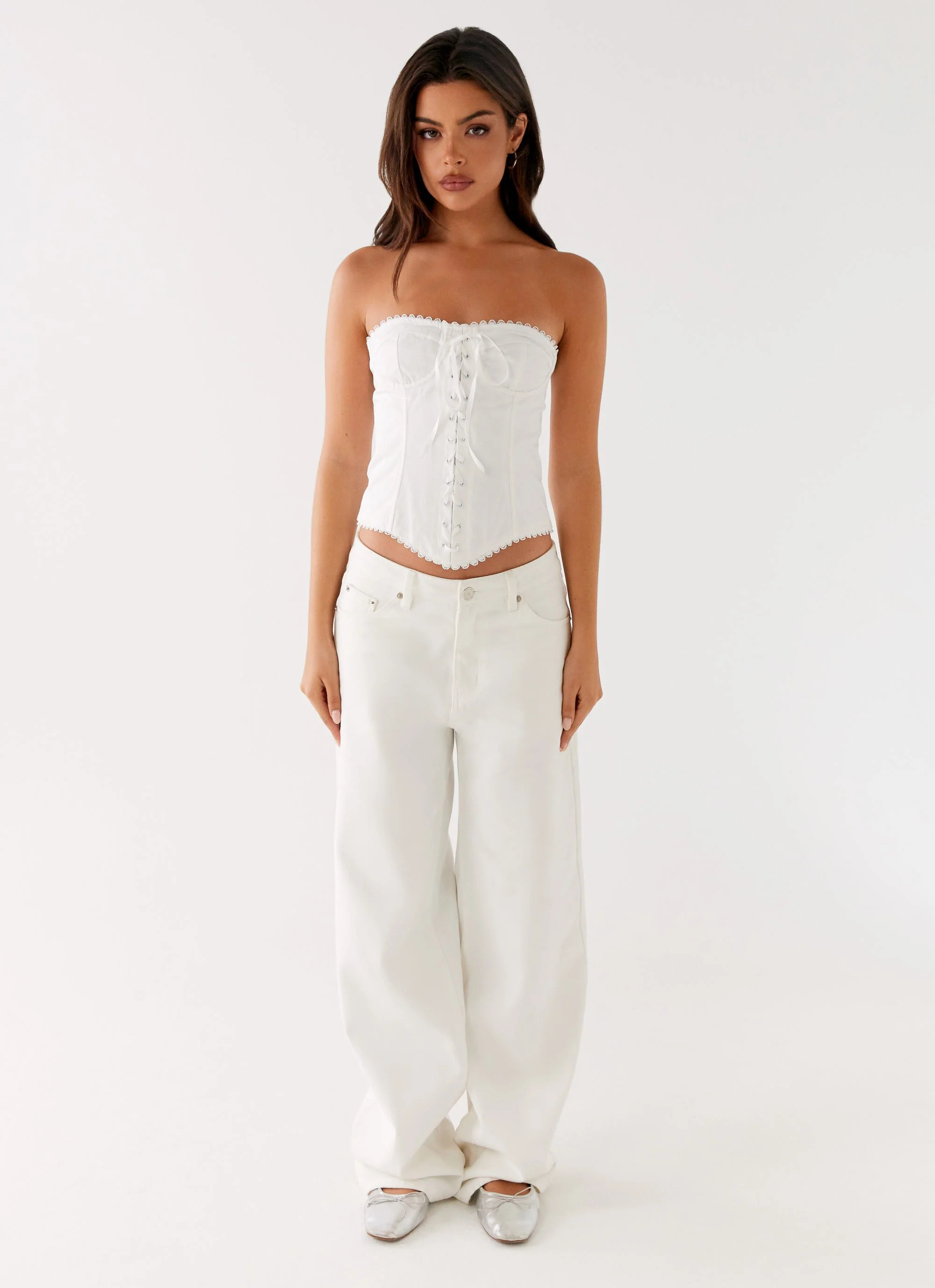 Tory Bustier Top - Ivory