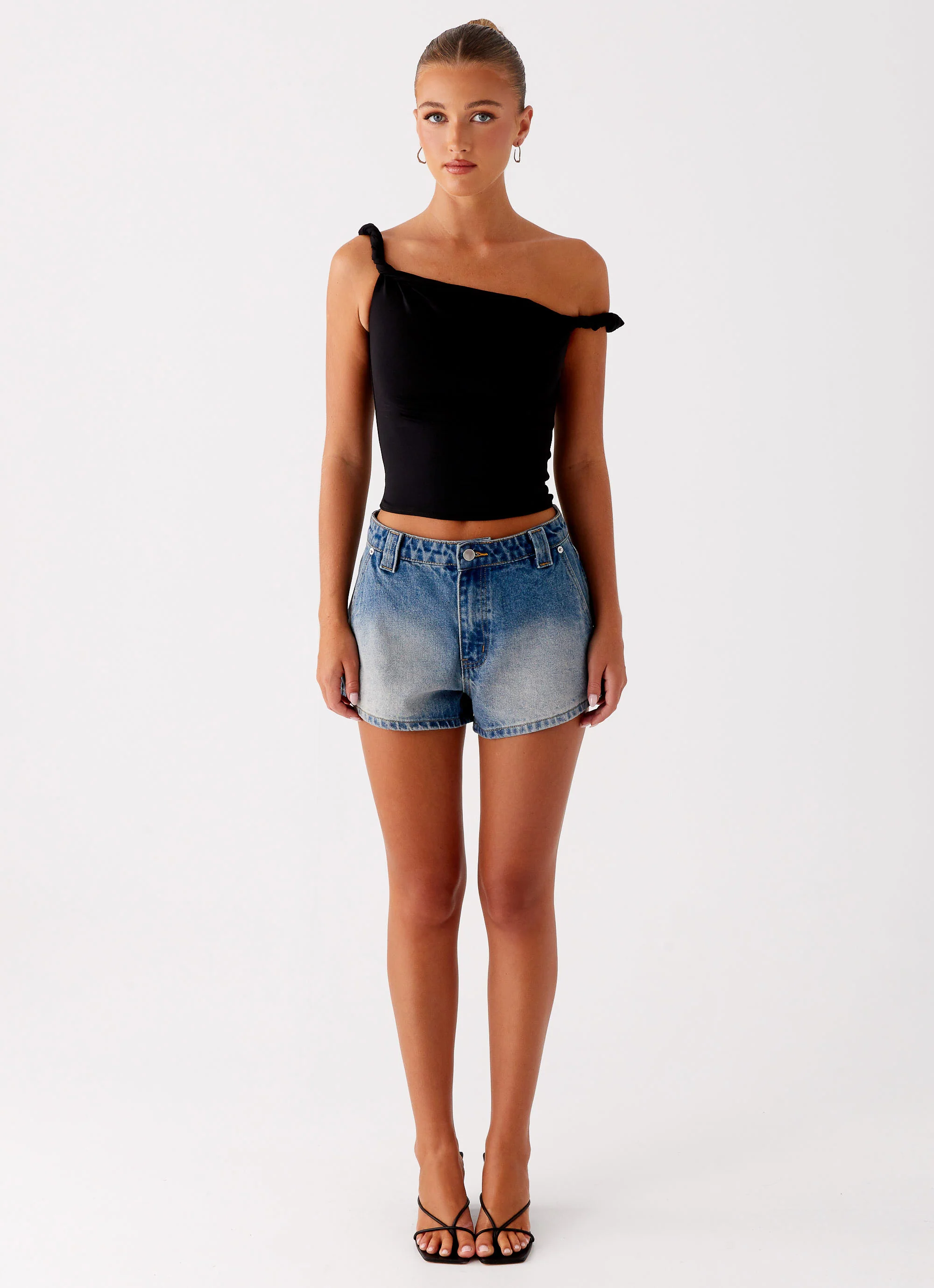 Frida Denim Shorts - Vintage Wash Blue