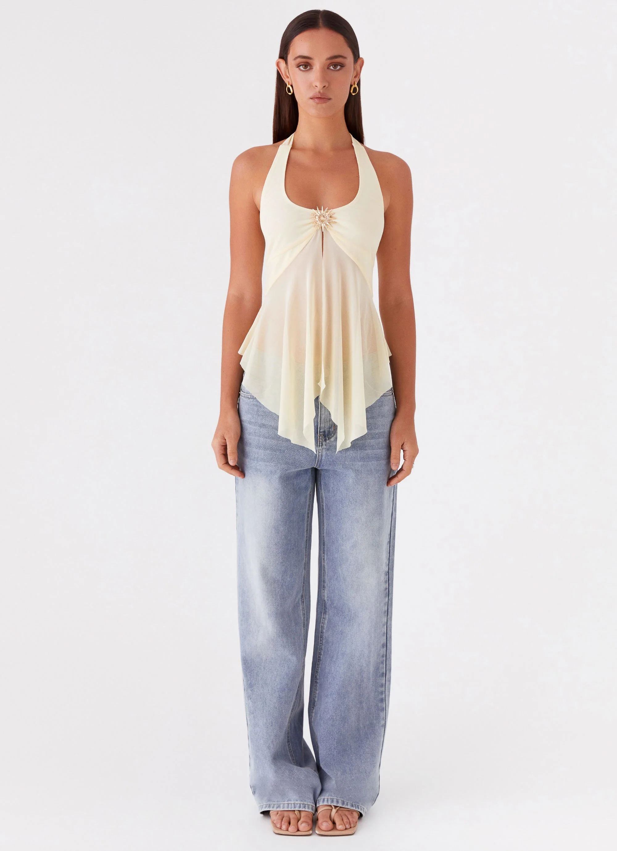 Sunbeam Mesh Top - Yellow