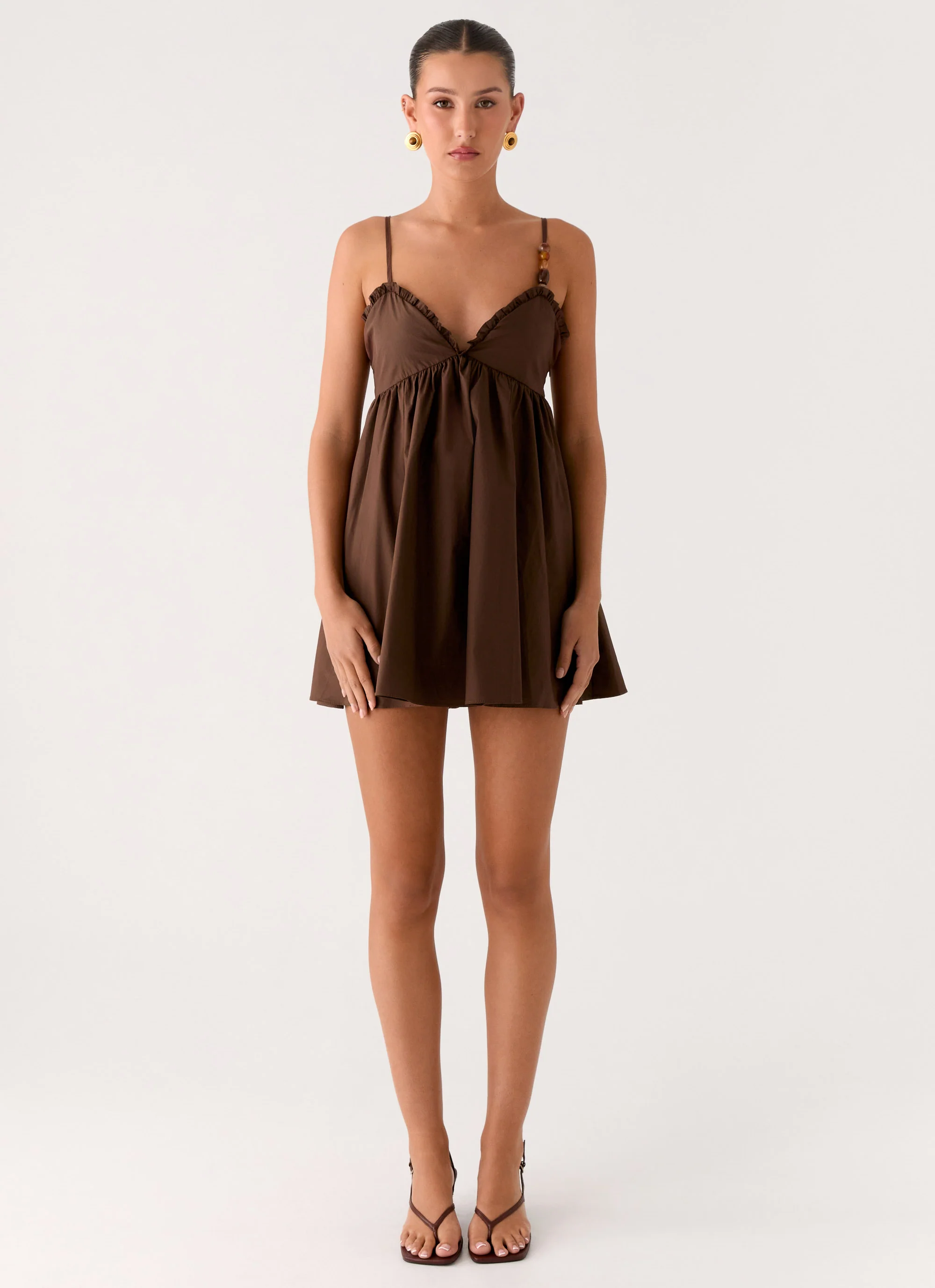 Jonas Mini Dress - Brown