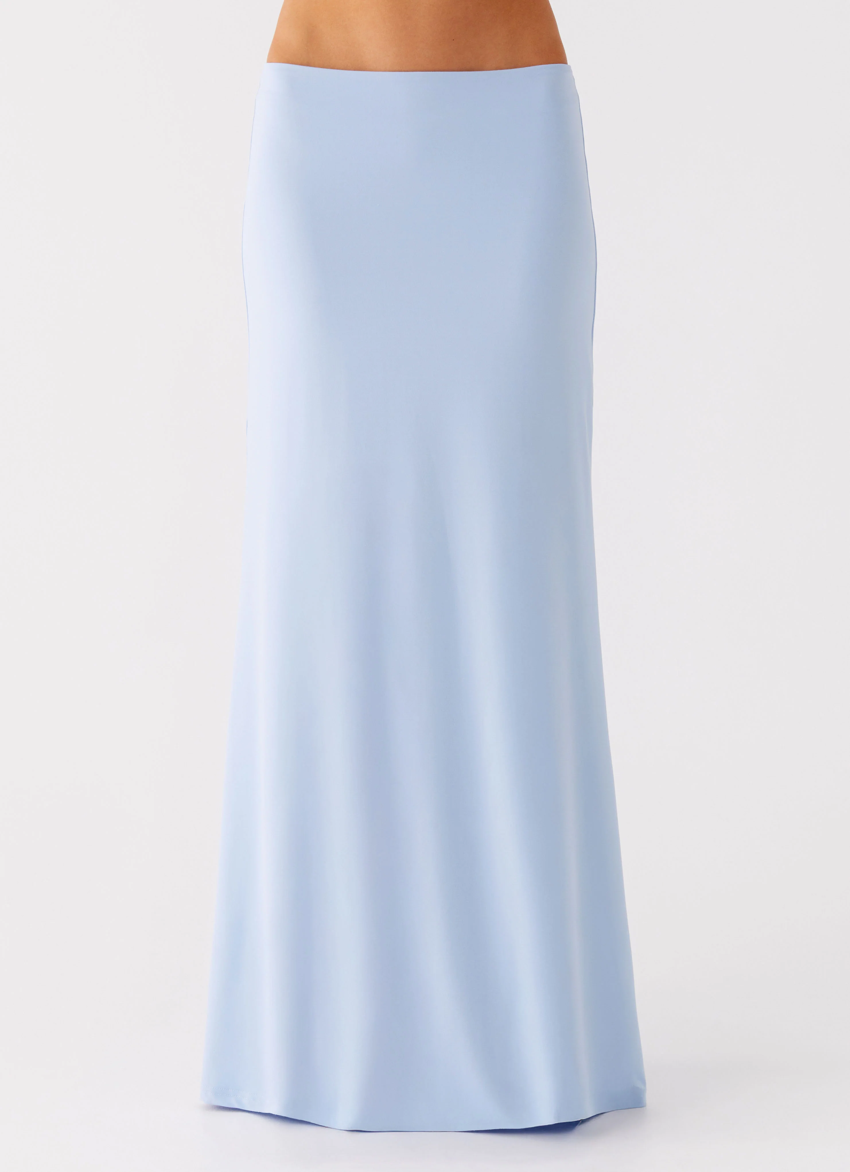 Like A Flower Maxi Skirt - Baby Blue