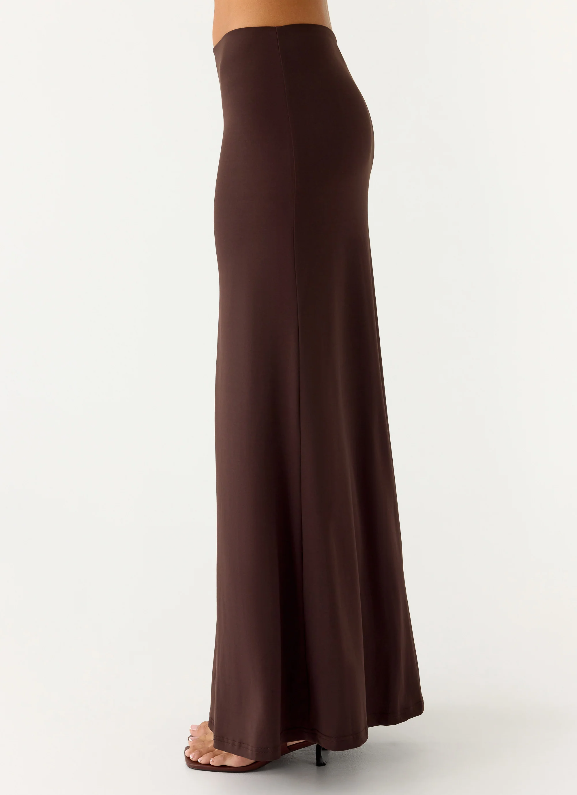 Like A Flower Maxi Skirt - Chocolate