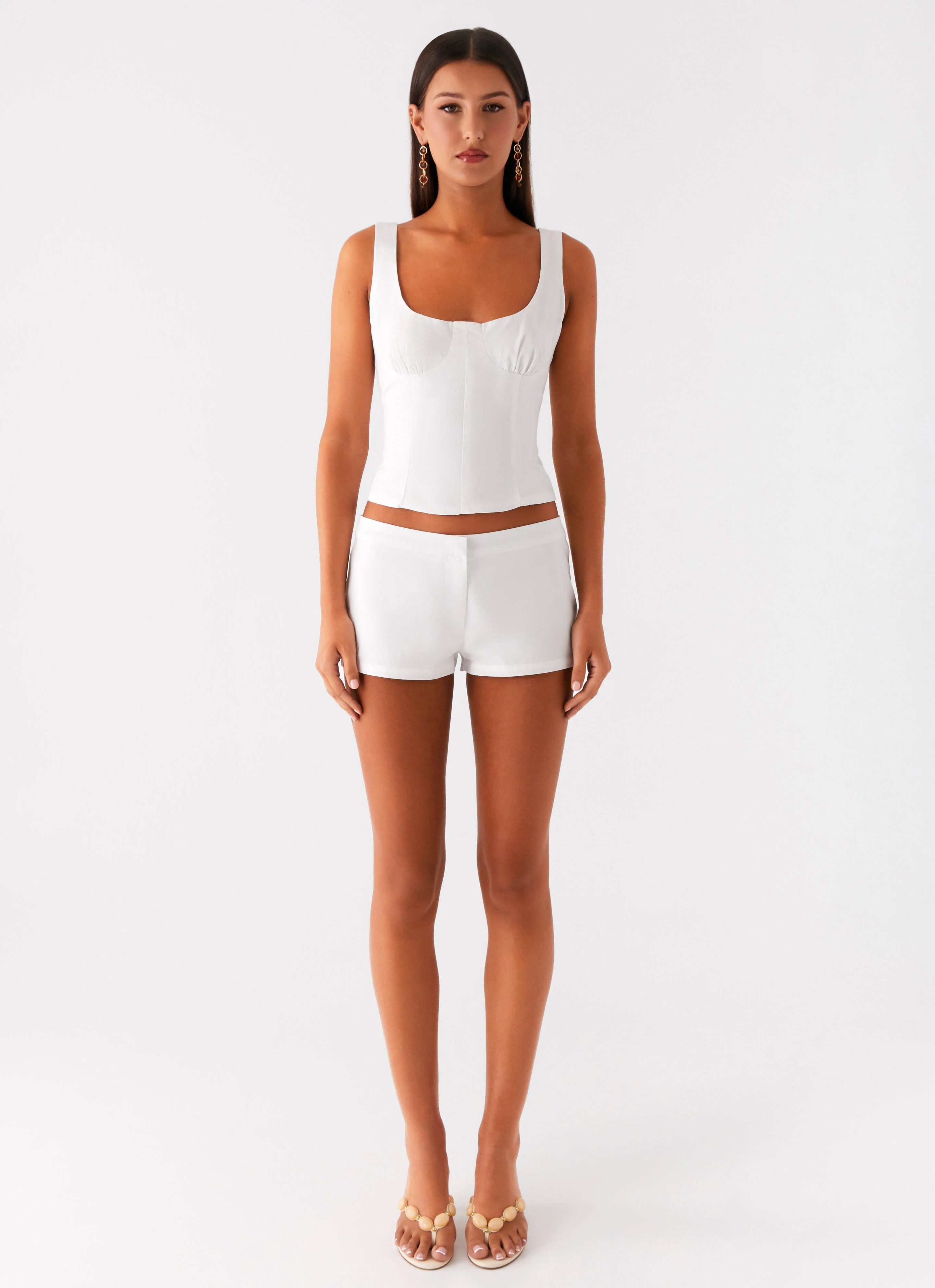 Coastline Mini Shorts - White