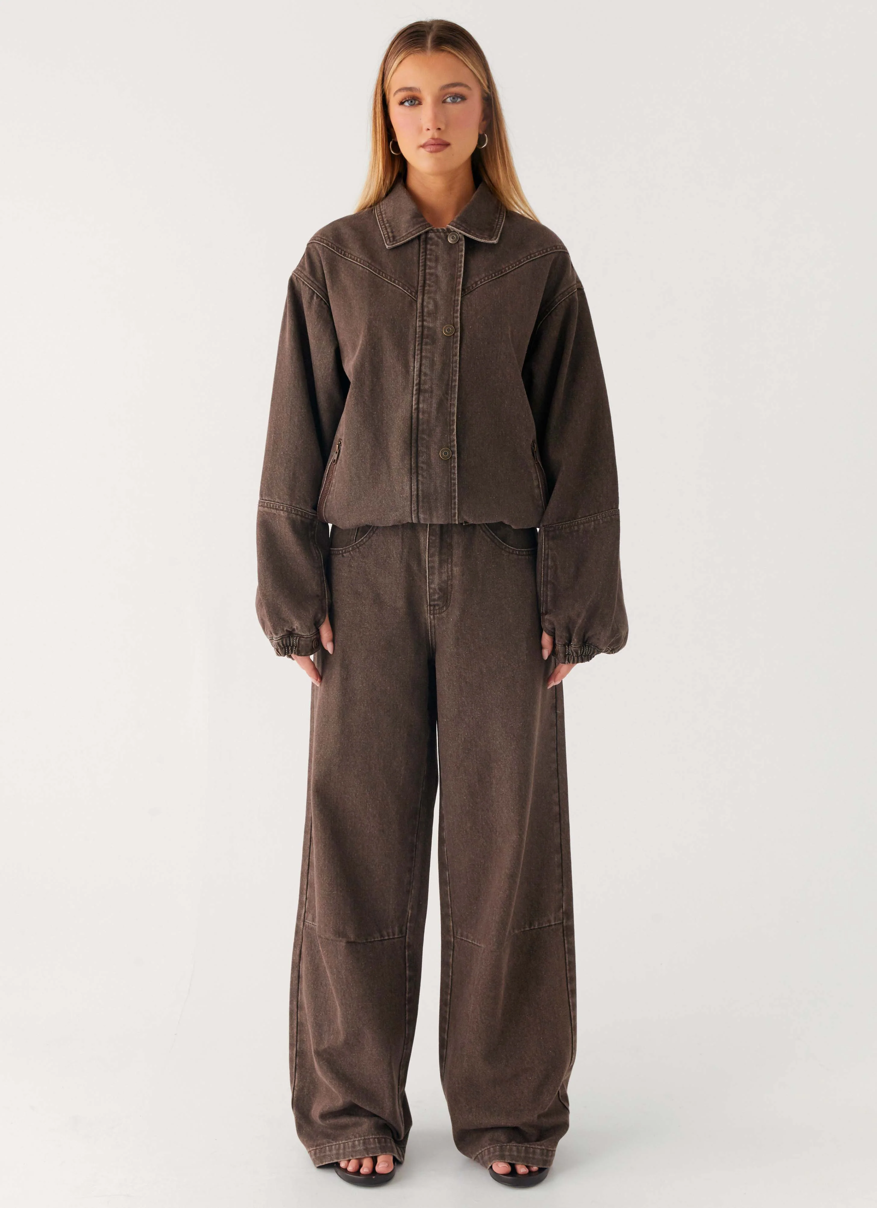 Midwest Low Rise Jeans - Light Wash Chocolate