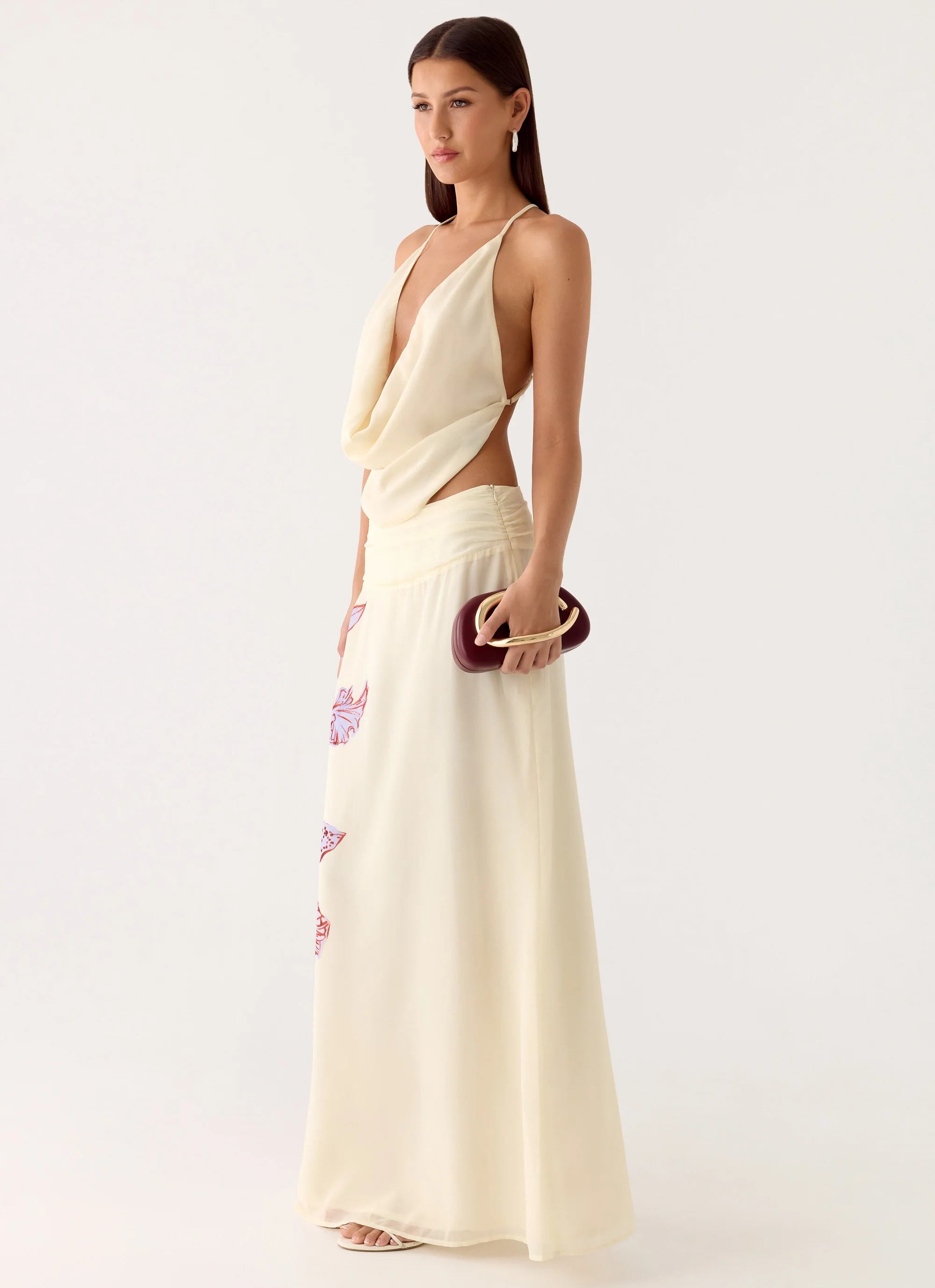 Avenna Clutch Bag - Maroon