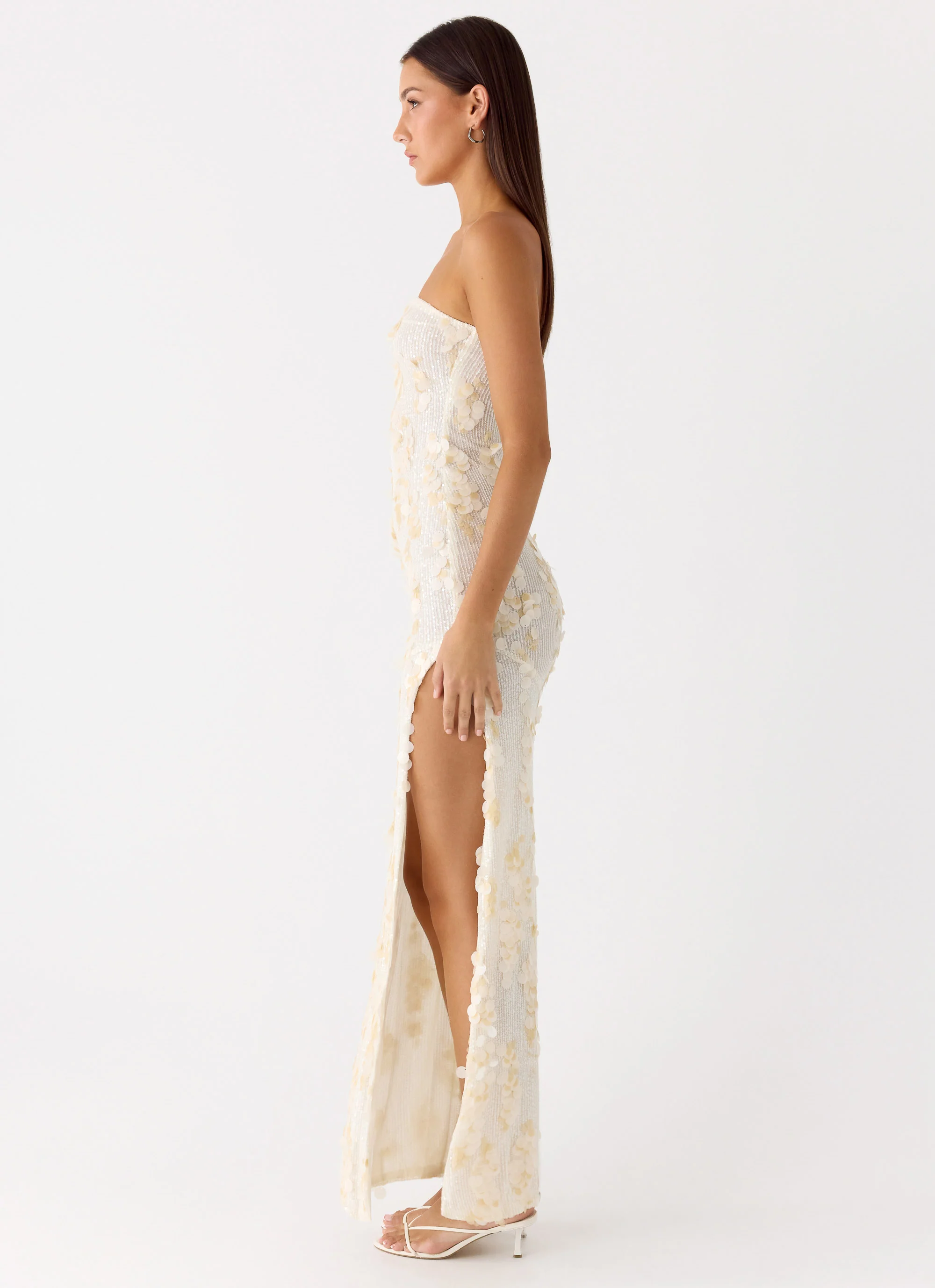Minni Sequin Maxi Dress - Ivory
